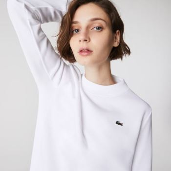 Lacoste SPORT Fleece Tennis Sweatshirt - Mikiny Dámské Bílé | CZ-jEnDj7